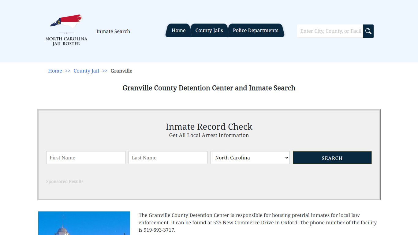 Granville County Detention Center and Inmate Search